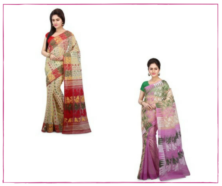 Buy Silk Dhakai Jamdani online in India