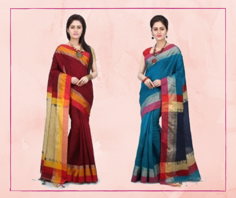Buy designer Cotton Silk Saree online
