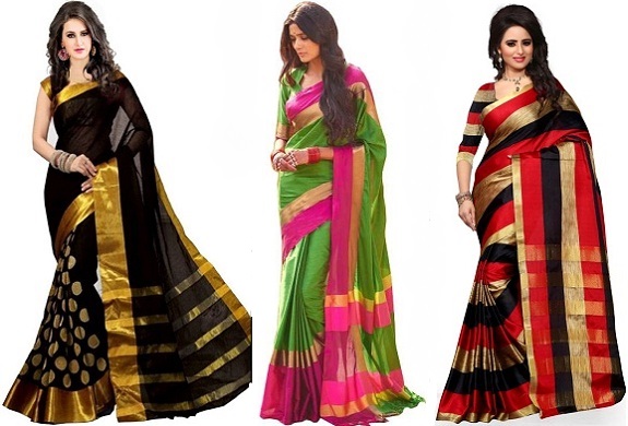 buy designer cotton silk saree online