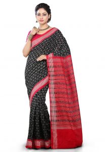 odisha-handloom-ikat-cotton-saree-in-black-and-red-207x300